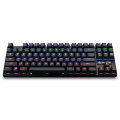 2021 top sale new arrival high quality 87 keys led backlight Rainbow green backlit gaming portable mechanical keyboard